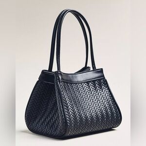 NWT Mini Top-Handle Boxy Tote
By Anthropologie Elegant Black Woven Tote Bag